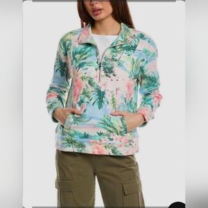 Tommy Bahama NWT Marina Del Mar Ocean Vida Half-Zip Sweatshirt Size XS